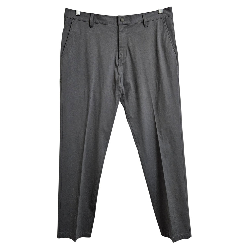 Rhone Commuter Classic Pants Mens 35 Grey Stretch Performance Trousers **